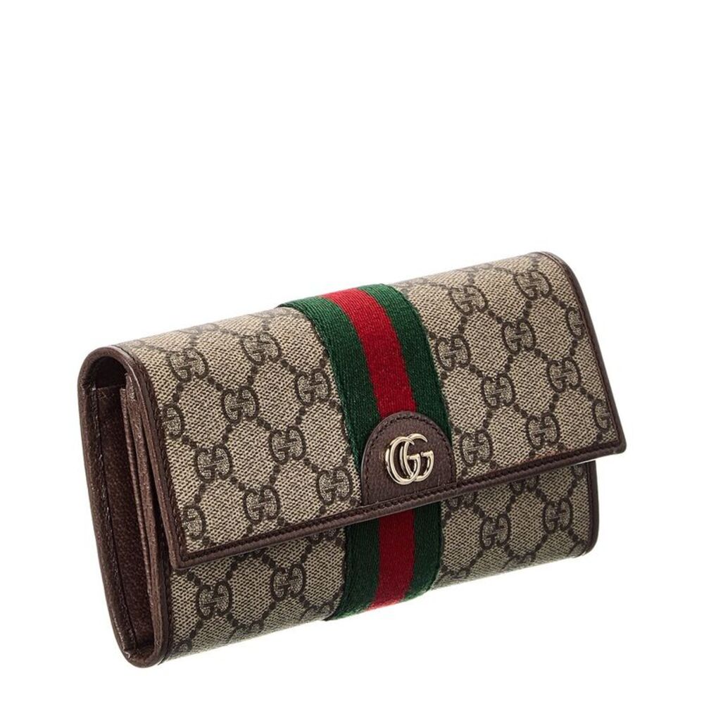 Gucci Ophidia Gg Supreme Canvas & Leather Continental Wallet, Beige - Picture 3 of 4